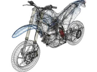 Supermoto Bike 3D Model