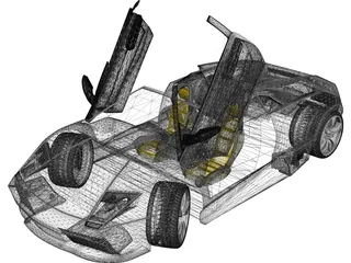 Lamborghini Murcielago LP640 Roadster 3D Model