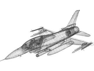 F-16D 3D Model