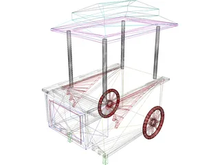 Vending Peddler's Cart 3D Model