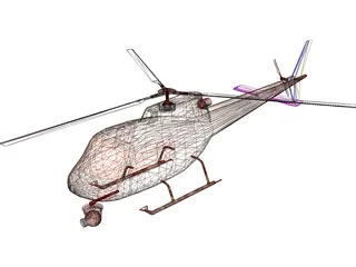 Eurocopter AS-350 Ecureuil 3D Model