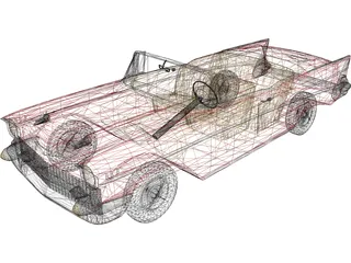 Chevrolet BelAir Convertible (1957) 3D Model