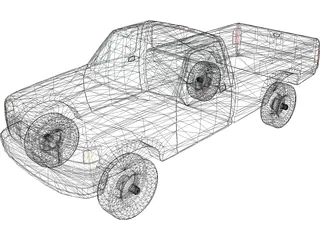 Ford F350 Pickup (1993) 3D Model