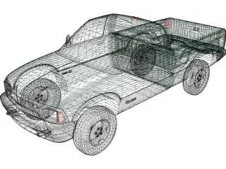 Chevrolet S10 Pickup (1994) 3D Model