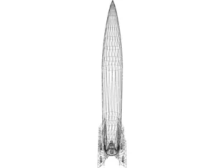 V-2 Rocket 3D Model