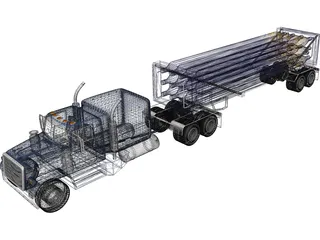 Liquid Nitrogen Carrier Truck 3D Model