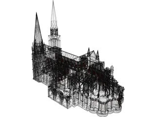 Cathedral Chartres 3D Model