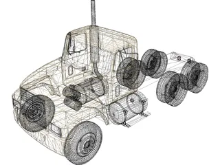 Mack CH613 (1993) 3D Model