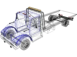 Wrecker Flatbed 3D Model