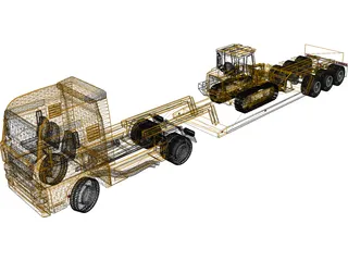 Euro Lowboy 3D Model