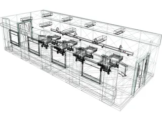 Hospital Ward 3D Model