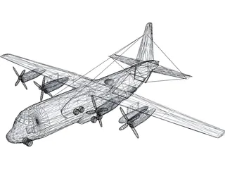 Lockheed EC-130H Compass Call 3D Model