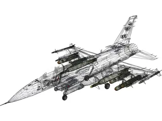 F-16C USAF 3D Model