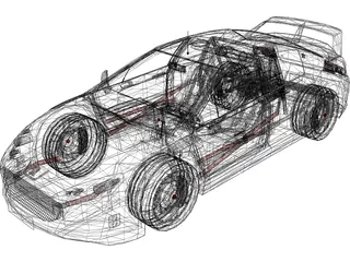 Peugeot 407 Rally Car Concept 3D Model