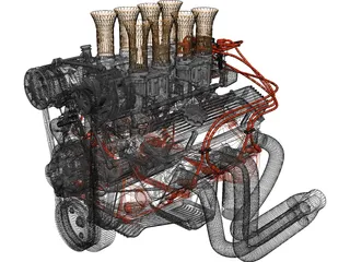 Engine Chevrolet Small Block 3D Model