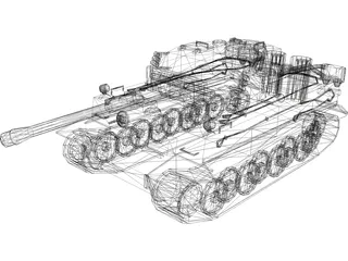 TIGER Tank 3D Model