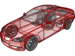 BMW 3-series Coupe (2006) 3D Model