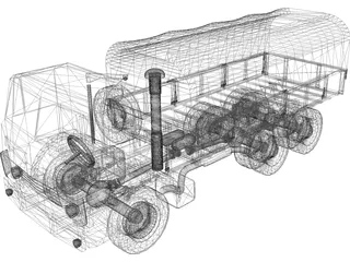 Kamaz Russian Army Truck 3D Model