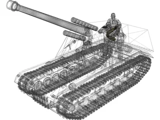 Sd.KfZ 165 Hummel Mobile Artillery 3D Model