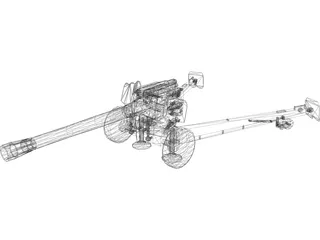 D-20 Howitzer 3D Model