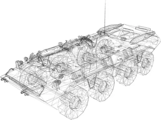 BTR-80 Armored Personnell Carrier 3D Model