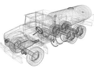 ZIL-131 Fuel Truck 3D Model