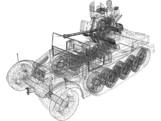 Sd.KfZ. 10-5 AA Vehicle 3D Model