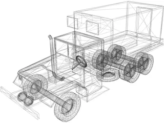 M35A2 Radio Truck 3D Model