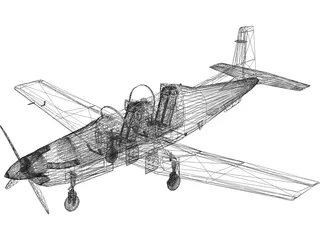 North American T-6 Texan II 3D Model