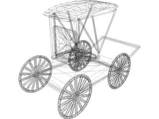 Buggy Horse Drawn 3D Model