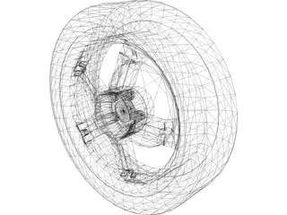 Wheel Enkei RZ5 3D Model