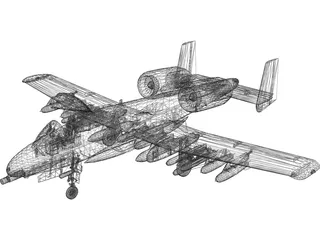 A-10A Thunderbolt II 3D Model