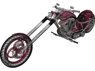 Custom Chopper 3D Model