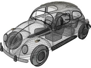 Volkswagen Beetle (1963) 3D Model