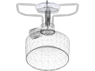 Gas Primus with Balloon for Outdoors 3D Model