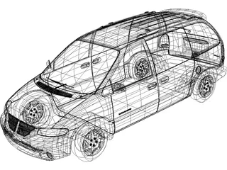 Dodge Caravan Sport (2000) 3D Model