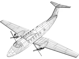 Beechcraft Super King Air 200 3D Model