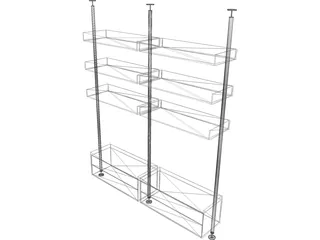 Bookcase 3D Model