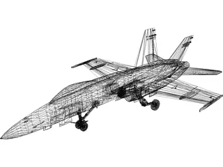 F-18A 3D Model
