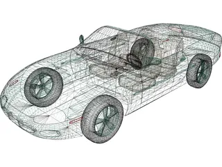 Jaguar XK8 Convertible (2000) 3D Model