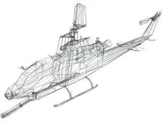 Bell AH-1 Cobra 3D Model