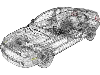 Plymouth Neon Coupe (1997) 3D Model