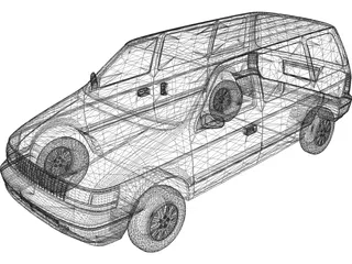 Plymouth Voyager (1995) 3D Model