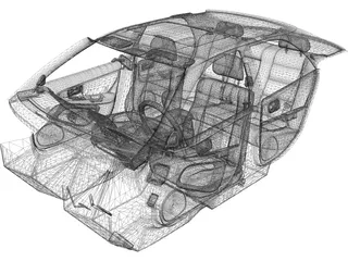 Interior Lexus ES 300 (1997) 3D Model