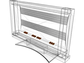 Plasma LCD Flatscreen TV 3D Model