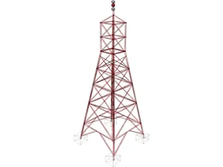 Radio Transmission Tower 3D Model