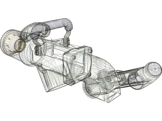 Large Refuelling Nozzle 3D Model