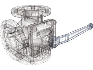 3-Way Valve 3D Model