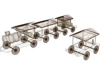 Toy Train 3D Model