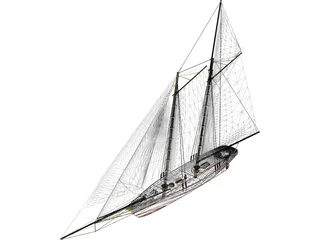 America Racing Yacht 3D Model